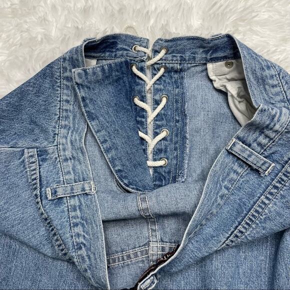 Limited Jeans USA Vintage Lace Up Denim Mini Skirt 90s Medium Wash Women’s 12 - Picture 4 of 8